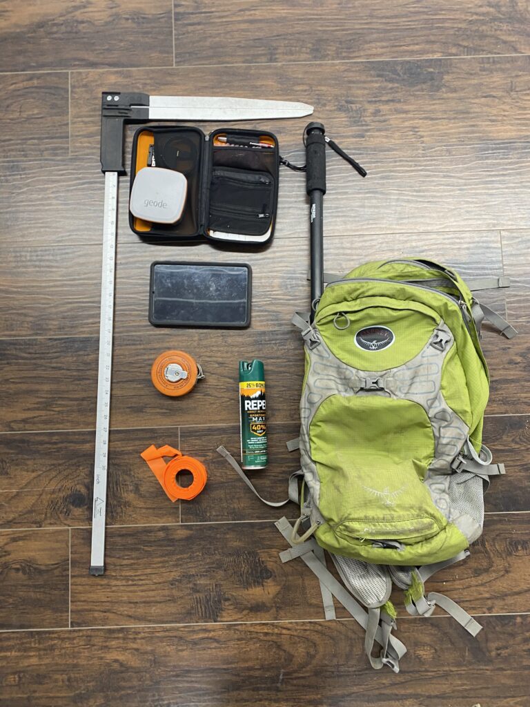 Tree Management Inventories 4 Gear typically used, or carried, during inventories.